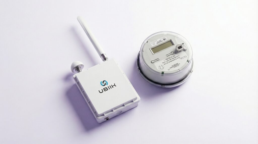 Ubiik Successfully Demonstrates Interoperability of freeRAN™ pLTE base station with Landis+Gyr Revelo E39f33d96ca21523fe00240291f2c9c70f48c3e6 1024x572